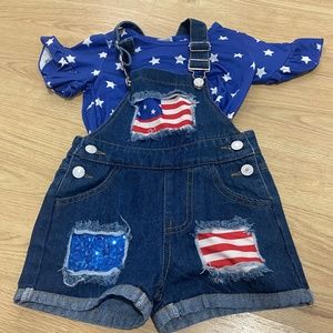 Girls jumper set patriotic size 4/5